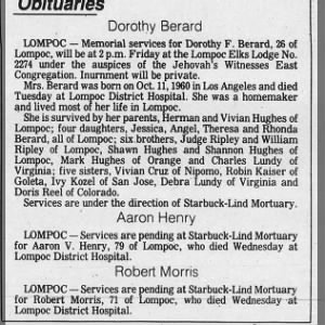 Obituary for Dorothy F. Berard